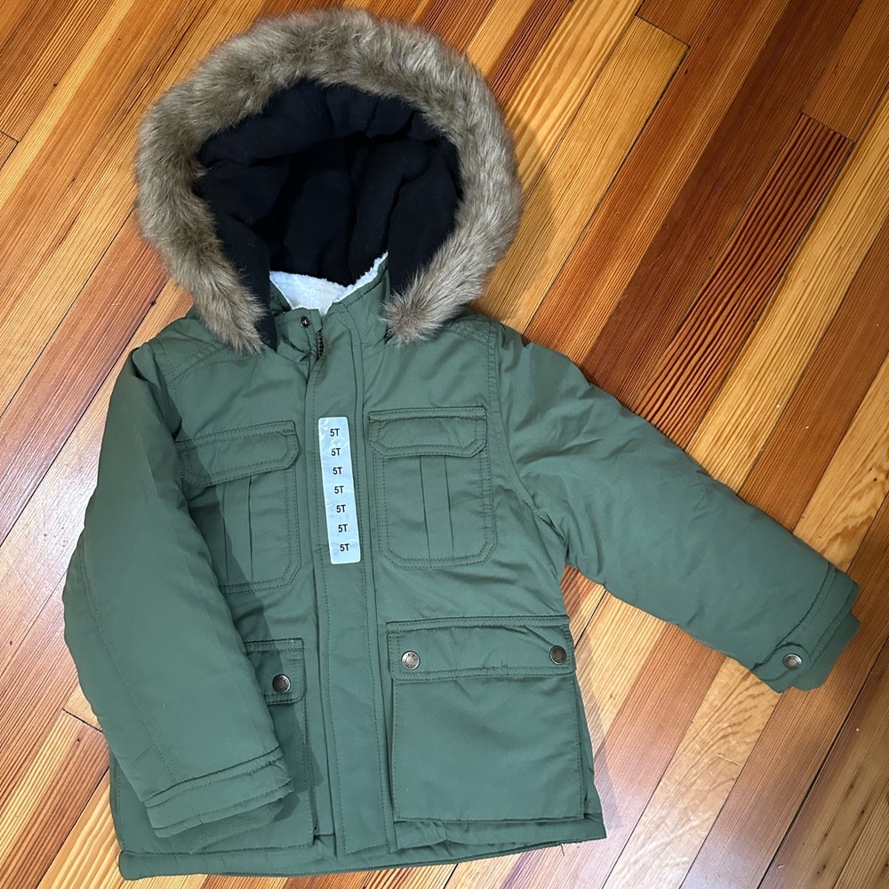 Carte”s boys 5T faux fur winter coat